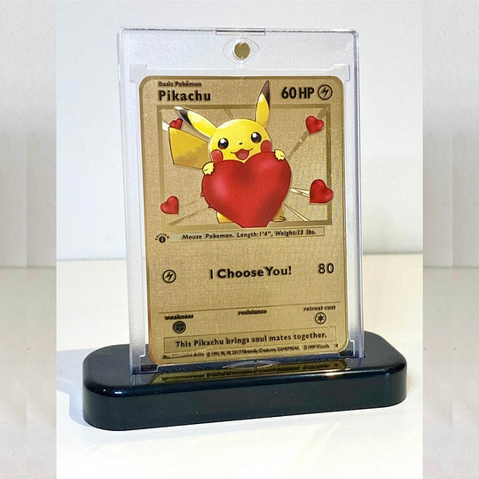 Gold Metal Anniversary Display Card High Quality with Sleeve- I Choose you! Valentine's Day Gift for Him or Her Couples.