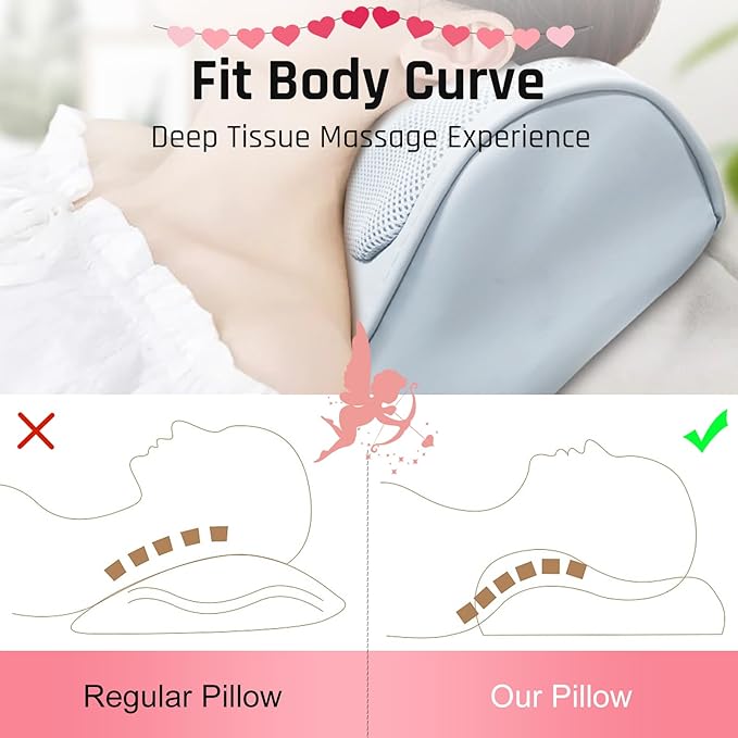 AISZG Valentines Day Gifts for Him/Her/Boyfriend,Neck Massager,Back Massager with Heat,Shoulder Deep Tissue Massager,3D Deep Kneading Massage Pillow,Mens Valentines Gifts