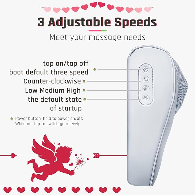 AISZG Valentines Day Gifts for Him/Her/Boyfriend,Neck Massager,Back Massager with Heat,Shoulder Deep Tissue Massager,3D Deep Kneading Massage Pillow,Mens Valentines Gifts