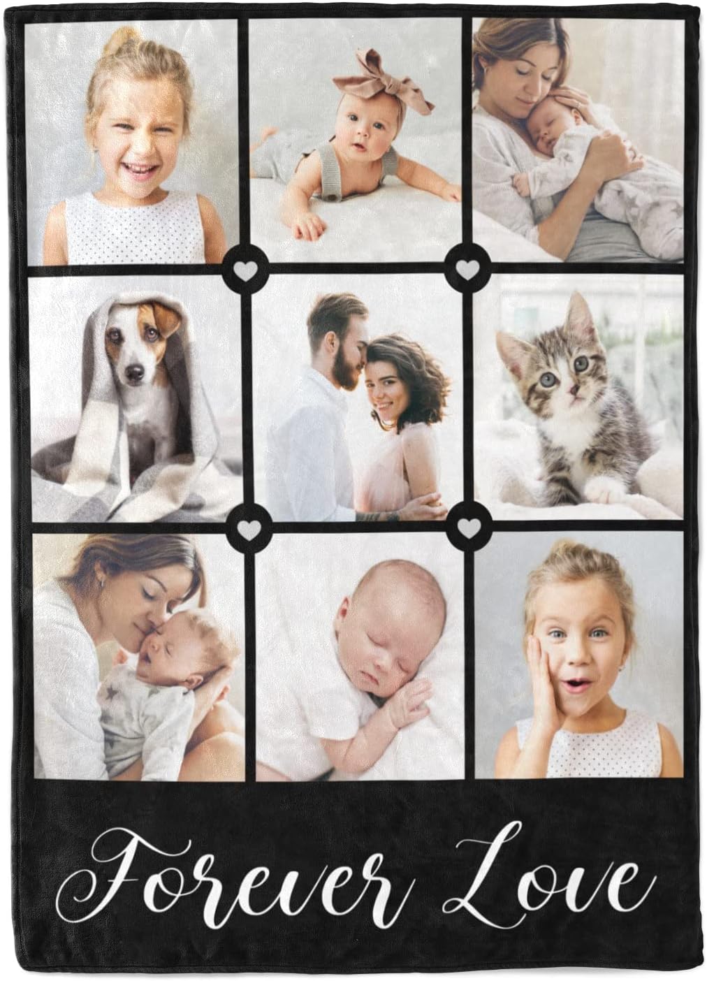 Personalized Gifts for Mom, Custom Blankets with Photos, Personalized Photo Blankets Using My Own Photos, Customized Blankets with Pictures, Personalized Birthday Gifts for Women Men Baby Child