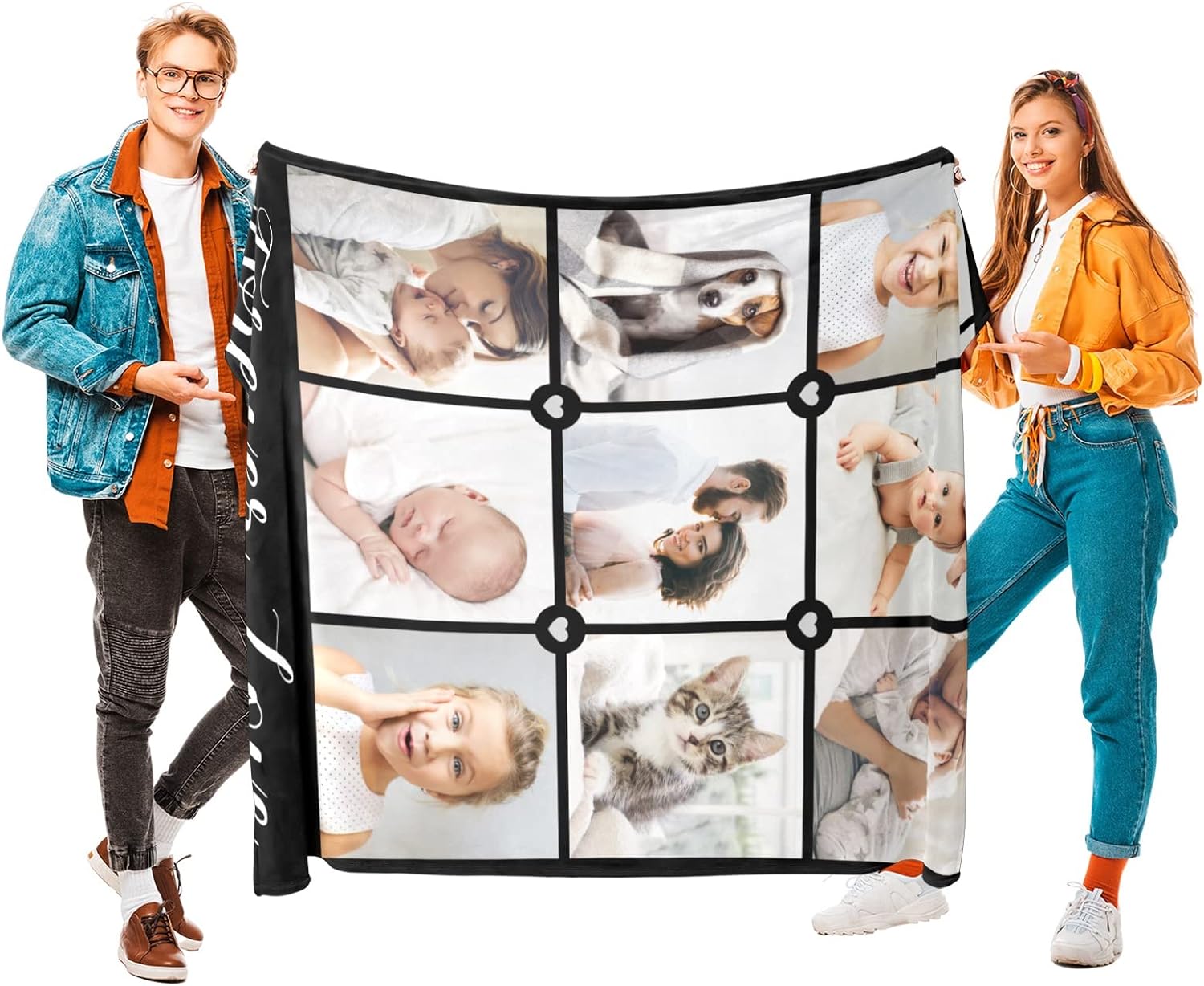 Personalized Gifts for Mom, Custom Blankets with Photos, Personalized Photo Blankets Using My Own Photos, Customized Blankets with Pictures, Personalized Birthday Gifts for Women Men Baby Child