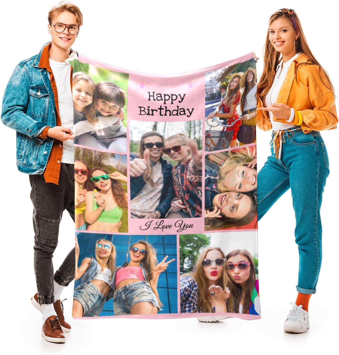 Personalized Gifts for Mom, Custom Blankets with Photos, Personalized Photo Blankets Using My Own Photos, Customized Blankets with Pictures, Personalized Birthday Gifts for Women Men Baby Child