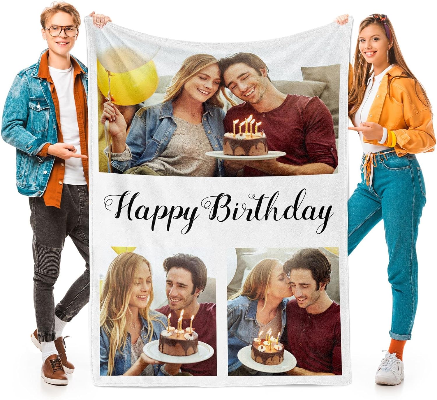 Personalized Gifts for Mom, Custom Blankets with Photos, Personalized Photo Blankets Using My Own Photos, Customized Blankets with Pictures, Personalized Birthday Gifts for Women Men Baby Child