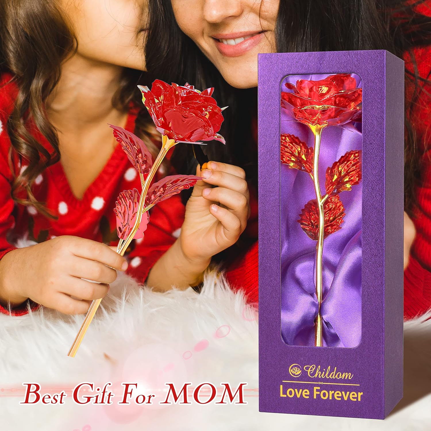 Valentines Day Gifts for Her,Valentines Gifts for Women,Birthday Gifts for Women,Rainbow Valentines Rose Flower Gifts For Mom from Daughter Son,Mom Gifts,Valentines Gifts,Wife,Girl,Grandma,Anniversary