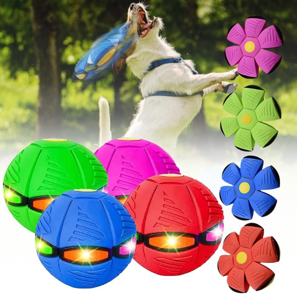 2023 Pet Toy Flying Saucer Ball for Dogs Flying Strange Magic Stomp Saucer Balls