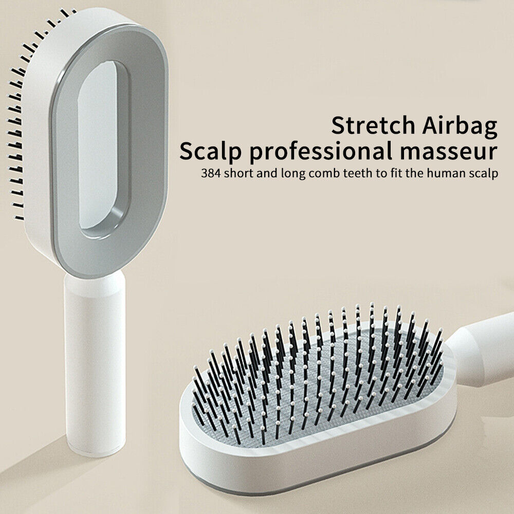 Self Cleaning Hair Brush 3D Air Cushion Massager Brushes Airbag Comb For Women