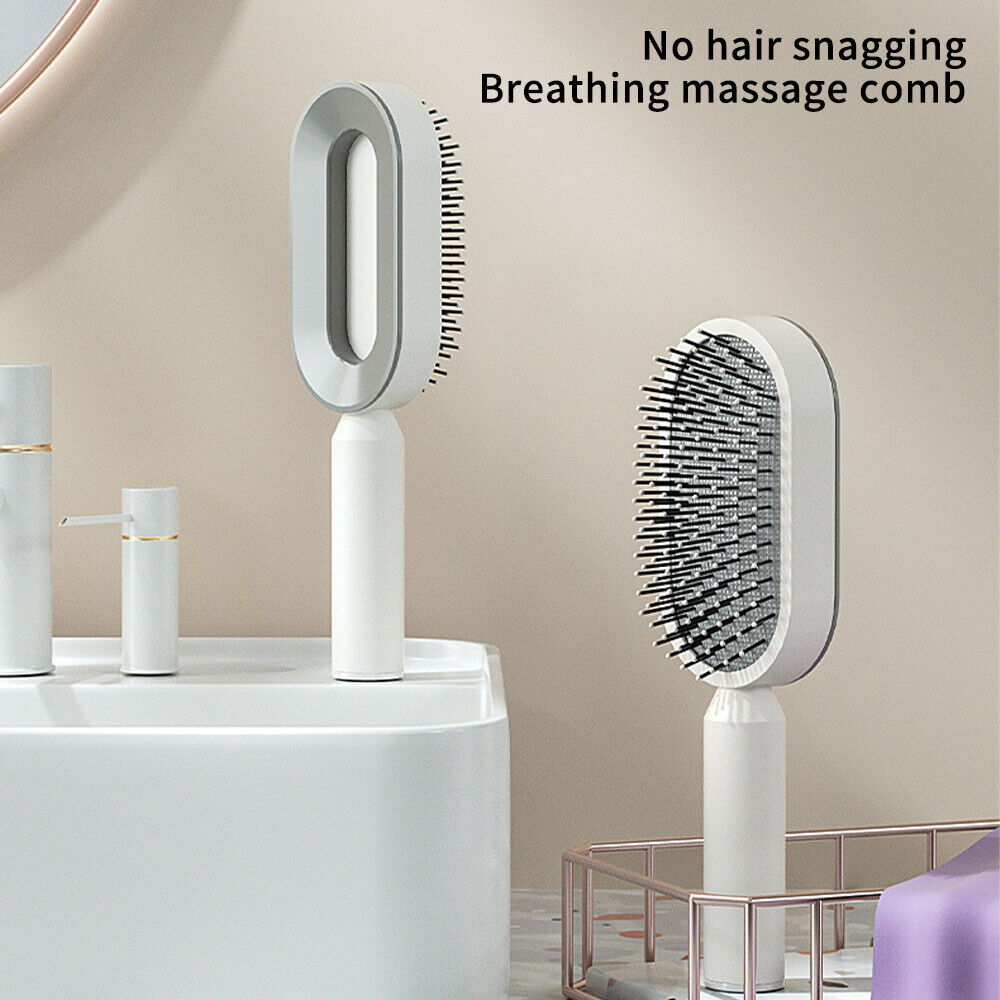 Self Cleaning Hair Brush 3D Air Cushion Massager Brushes Airbag Comb For Women