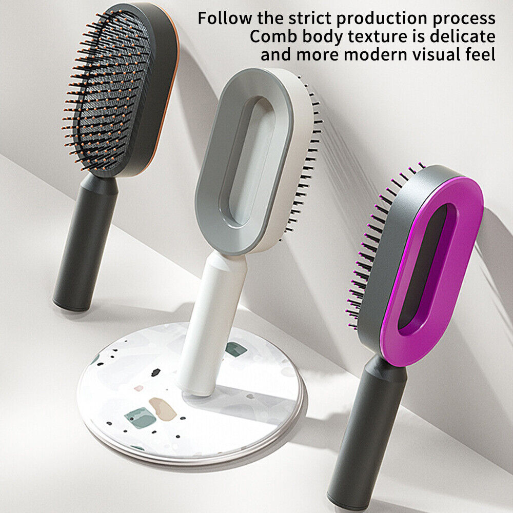 Self Cleaning Hair Brush 3D Air Cushion Massager Brushes Airbag Comb For Women