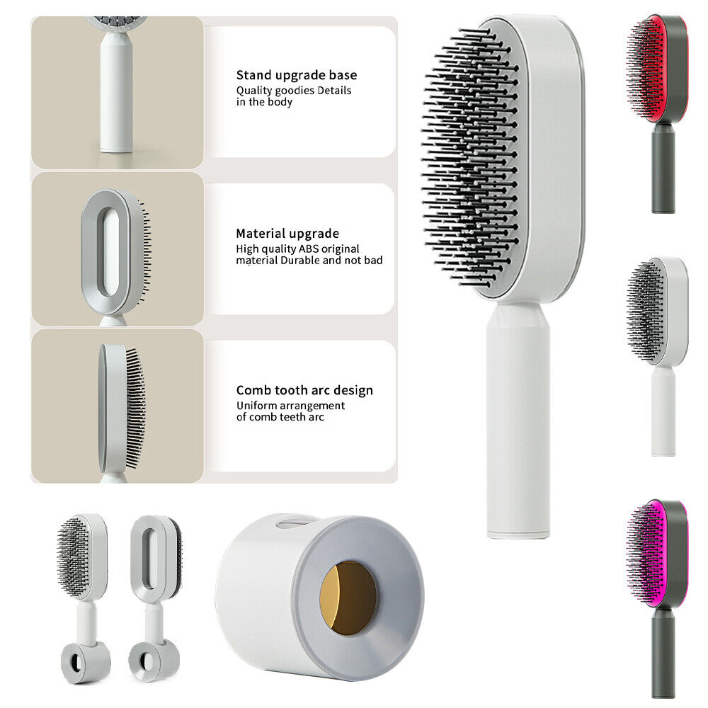 Self Cleaning Hair Brush 3D Air Cushion Massager Brushes Airbag Comb For Women