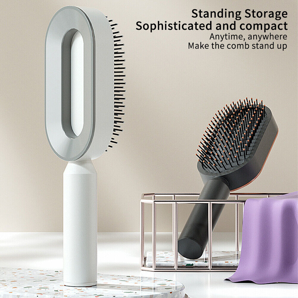 Self Cleaning Hair Brush 3D Air Cushion Massager Brushes Airbag Comb For Women