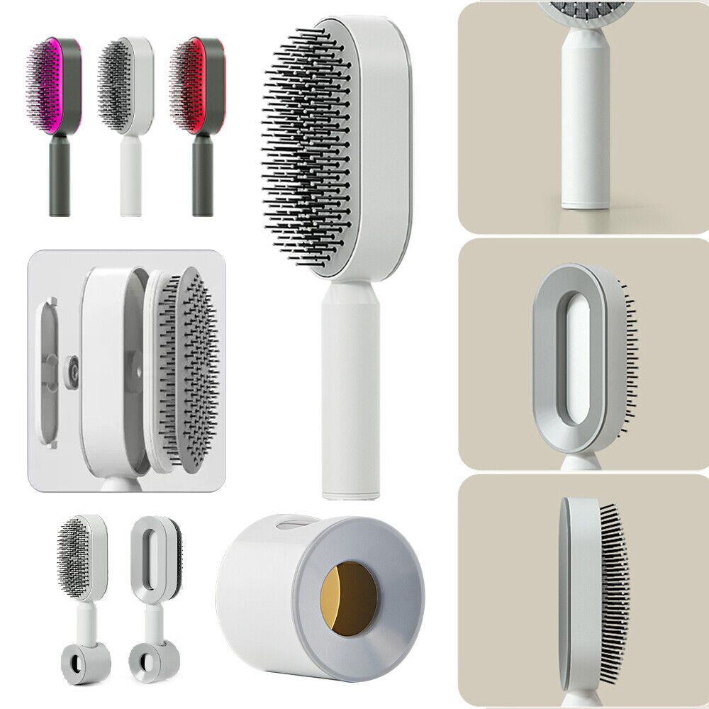 Self Cleaning Hair Brush 3D Air Cushion Massager Brushes Airbag Comb For Women