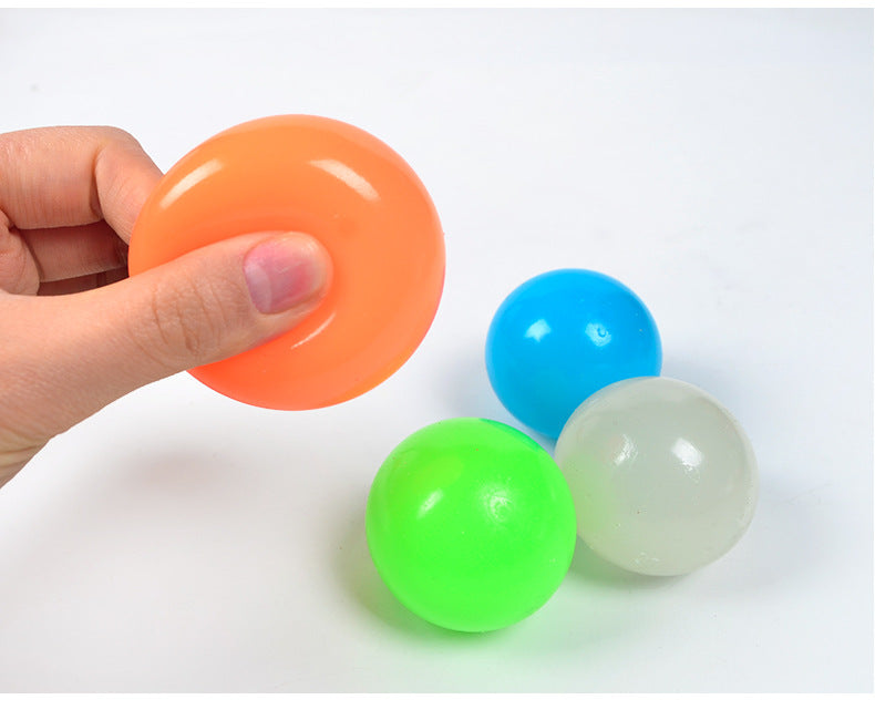 LUMINOUS STICKY BALL TOYS STICKY WALL HOME PARTY GAMES