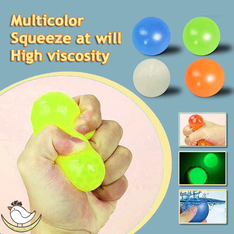 LUMINOUS STICKY BALL TOYS STICKY WALL HOME PARTY GAMES