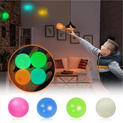 LUMINOUS STICKY BALL TOYS STICKY WALL HOME PARTY GAMES