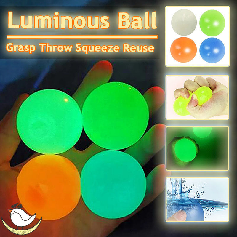 LUMINOUS STICKY BALL TOYS STICKY WALL HOME PARTY GAMES